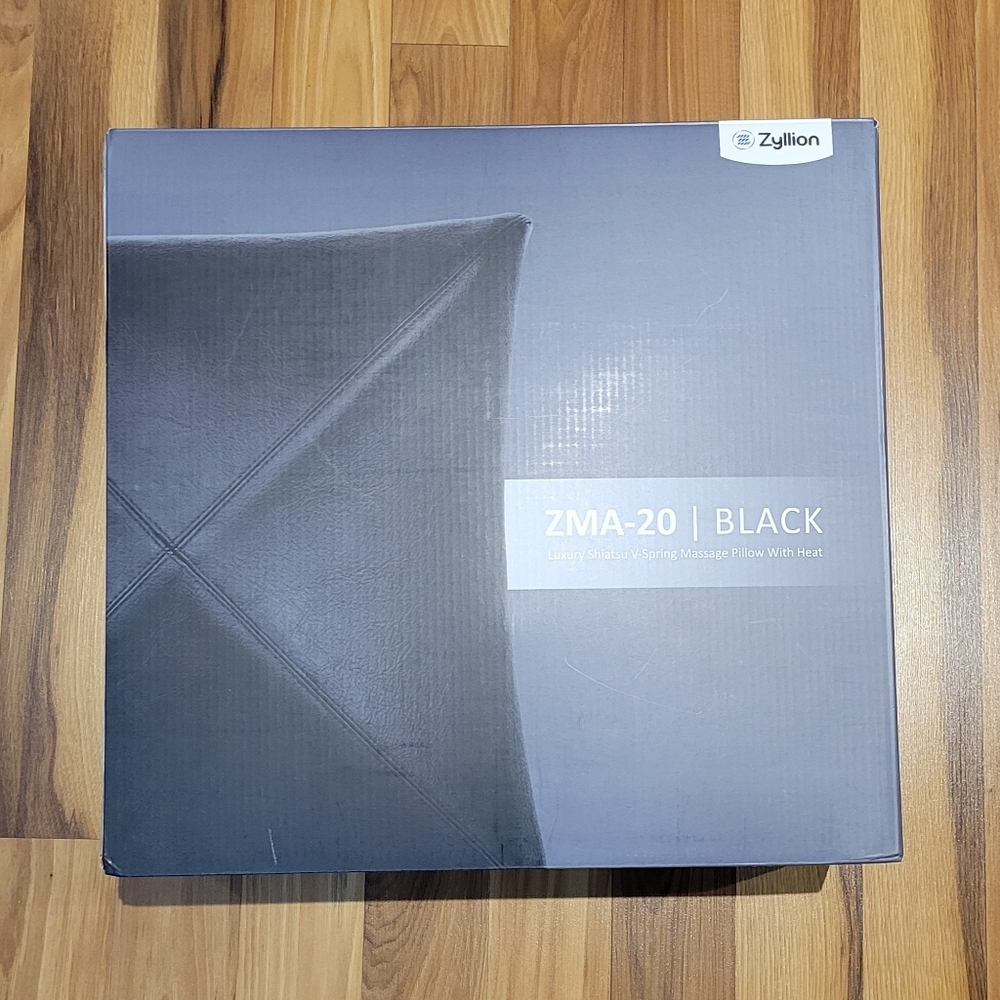 Zyllion Shiatsu Black Massage Pillow